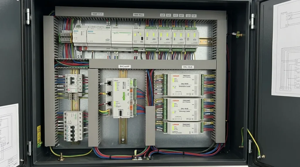 Lighting control and BMS panel