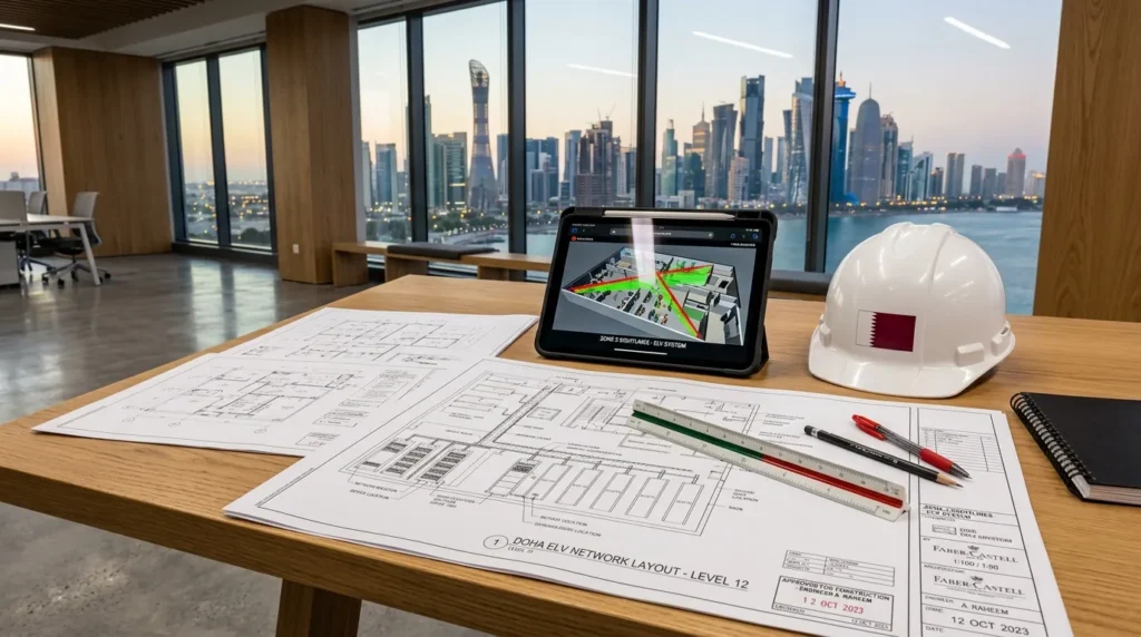 مخططات هندسية لأنظمة التيار الخفيف قيد المراجعة