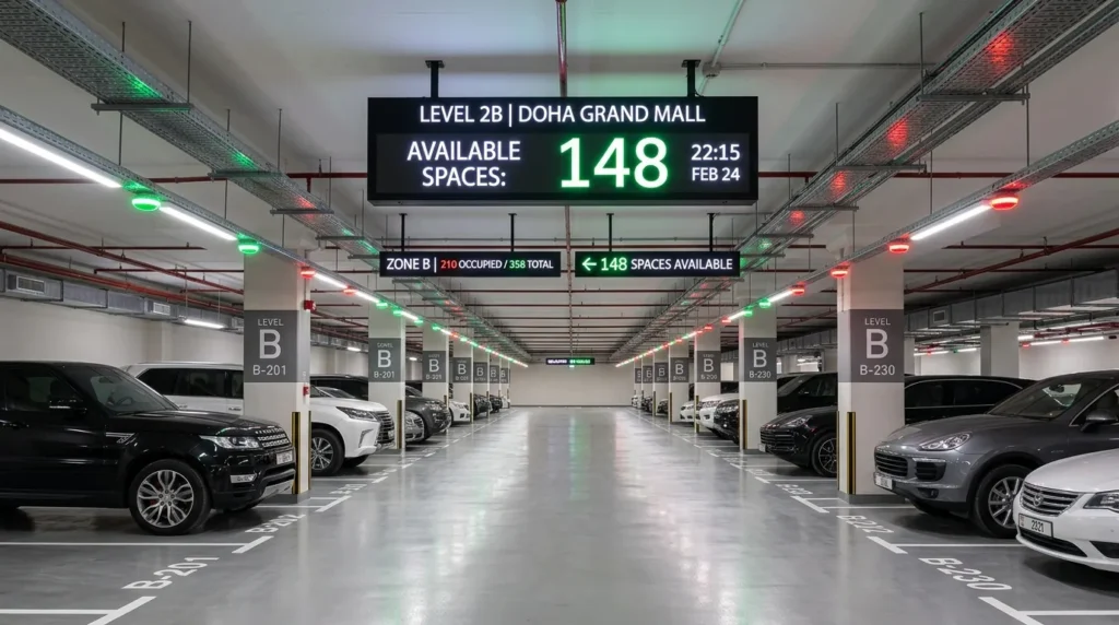 Parking guidance sensors and space indicator lights