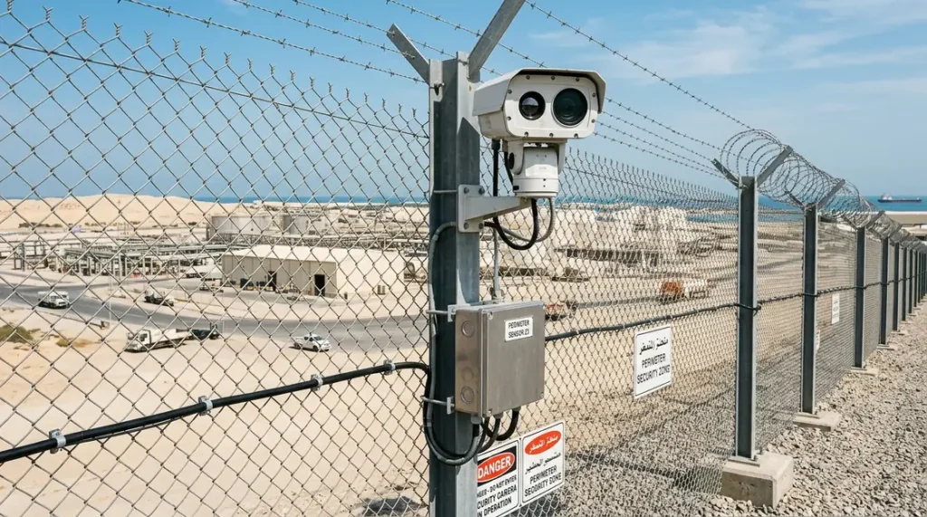 Perimeter intrusion detection sensor on a security fence